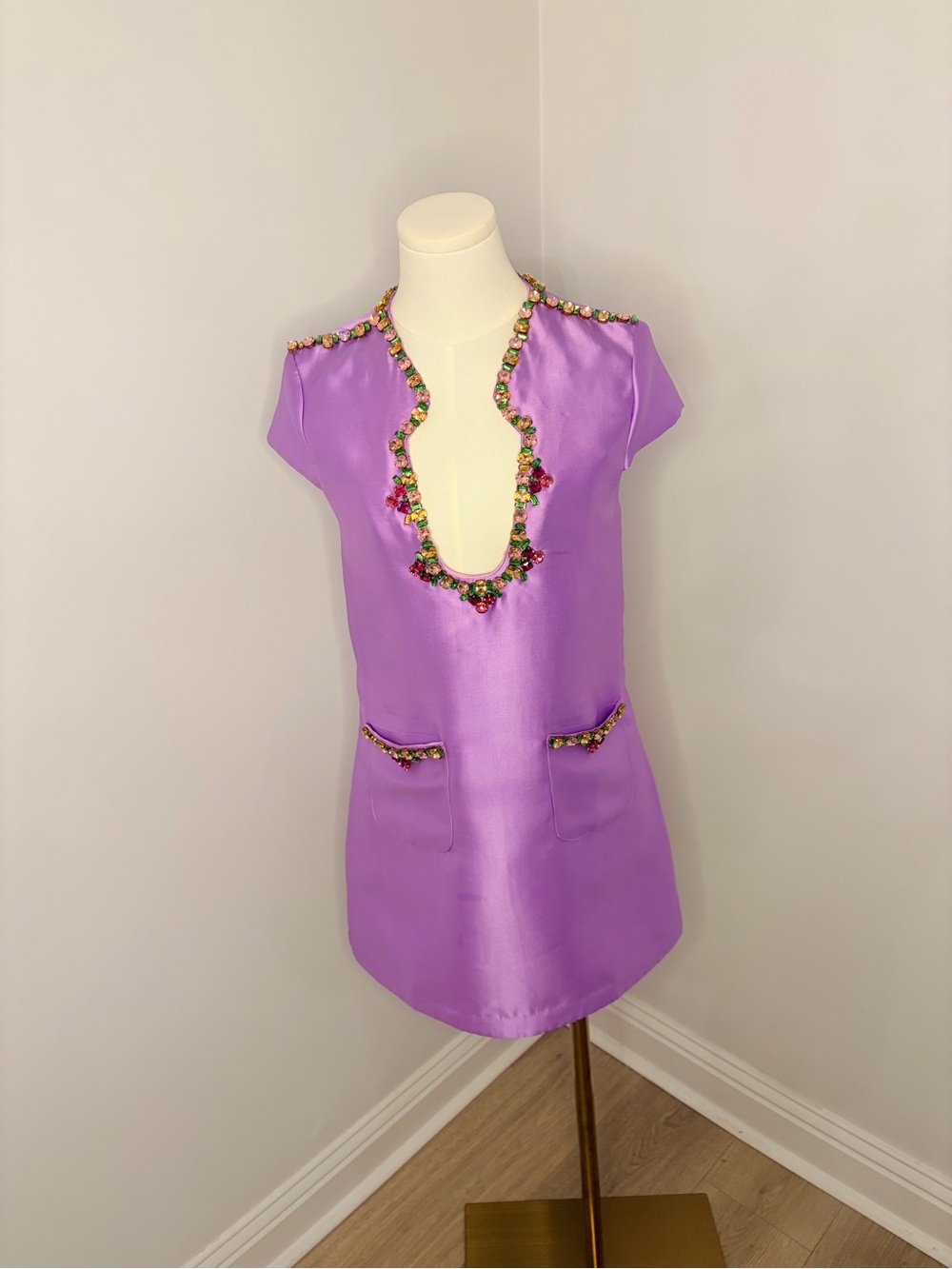 NWT LA Fuori Elara Crystal Mini Dress Size Small